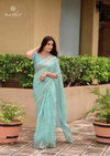 Ajnabee Vol 16 By Kashvi Dull Moss Foil Printed Sarees Wholesale Online
